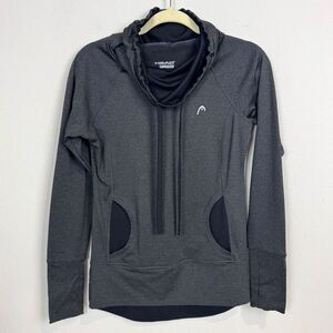HEAD Gray Tennis Athletic Cowl Neck Top XS